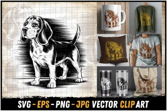 Beagle Dog Standing Profile SVG Review