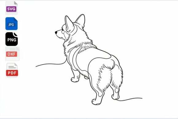 Corgi Dog Line Art SVG Clipart Review