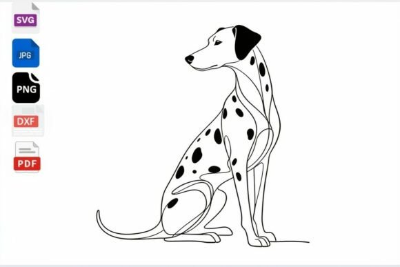 Dalmatian Dog Line Art SVG Review
