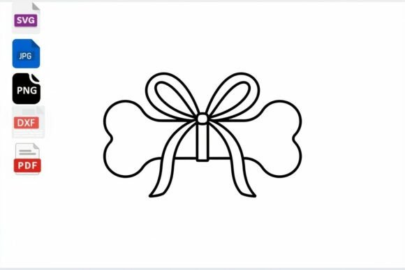Dog Bone with Ribbon SVG Cut File Review