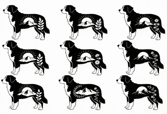Dog Mountain Scene Silhouette SVG Review