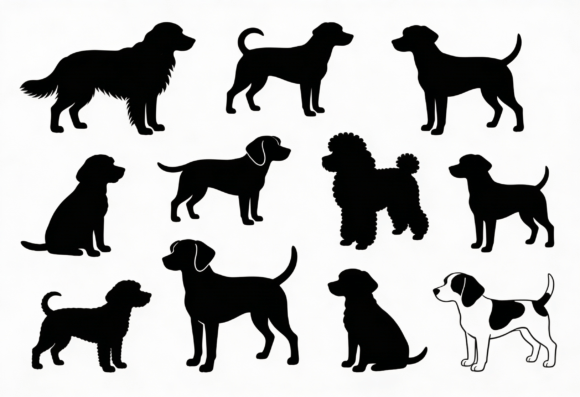 Dog Silhouettes Clipart Bundle SVG Review