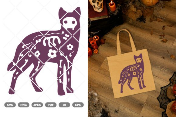 Dog Skeleton SVG Clipart