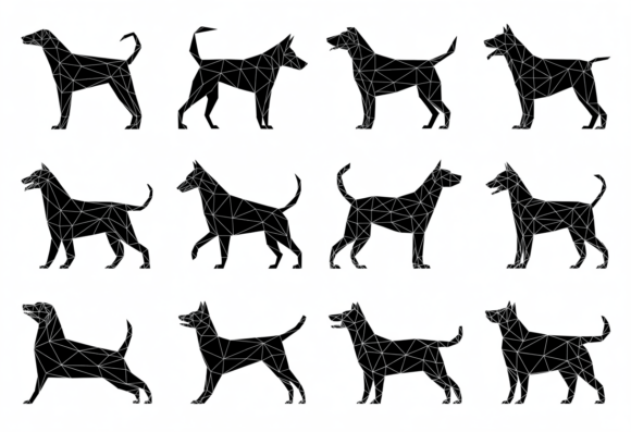 Geometric Dog Silhouette Clipart SVG Review