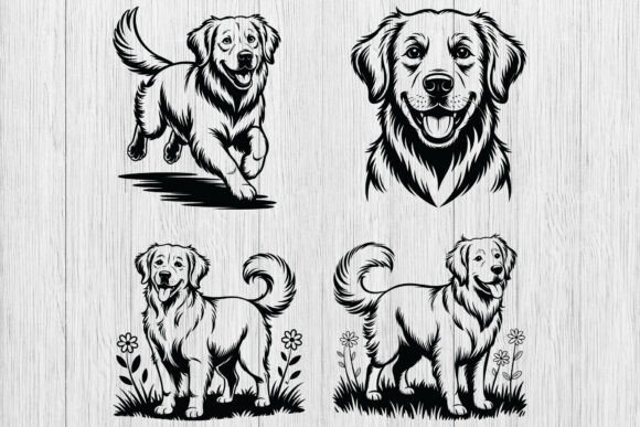 Golden Retriever SVG Bundle for Embroidery Projects