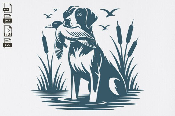 Hunting Dog with Duck SVG Review