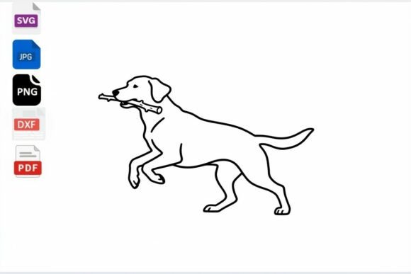 Labrador Retriever Dog Line Art SVG Review