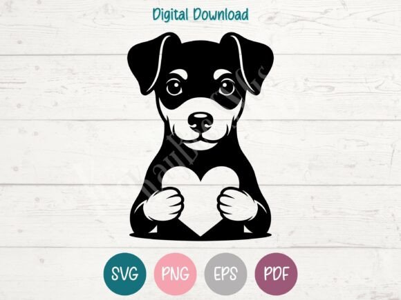 Miniature Pinscher Dog with Heart SVG Review