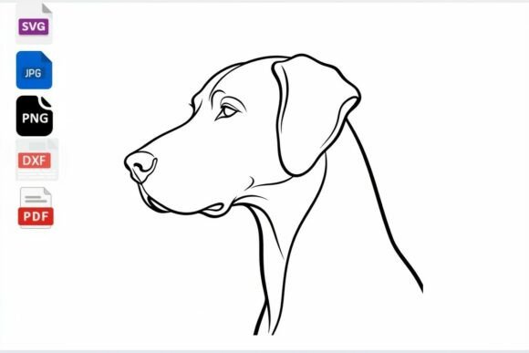 Minimalist Dog Head Line Art SVG Review