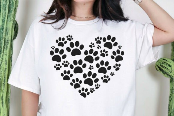 Pawprint Heart SVG for Pet Lovers