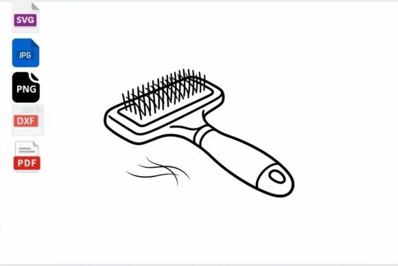 Pet Grooming Brush SVG