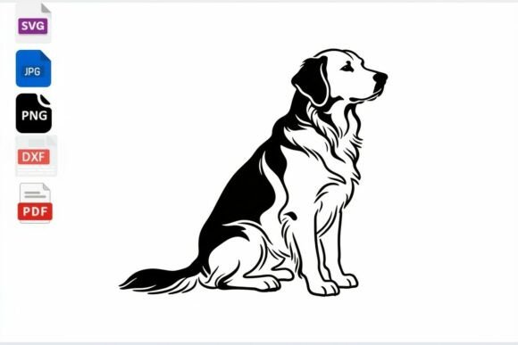 Sitting Dog Silhouette SVG