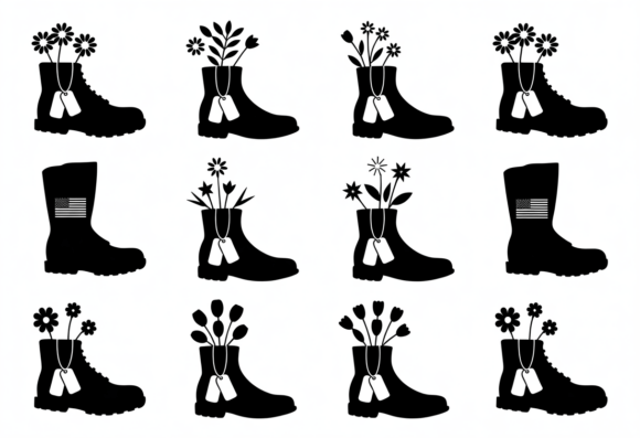 Veteran Boots Flowers Dog Tags SVG Review